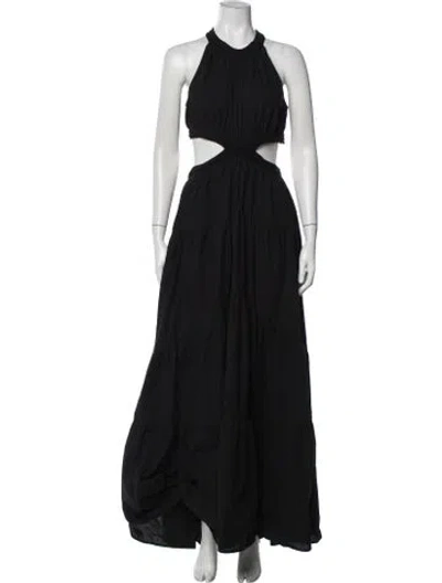 Pre-owned A.l.c Halterneck Long Dress In Black