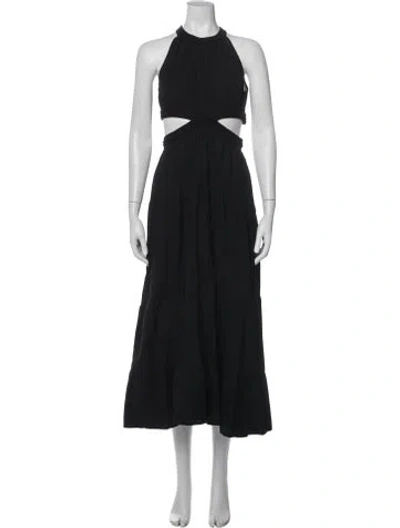 Pre-owned A.l.c Halterneck Long Dress In Black