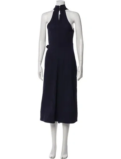 Pre-owned A.l.c Halterneck Long Dress In Blue