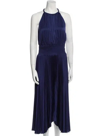 Pre-owned A.l.c Halterneck Long Dress In Blue