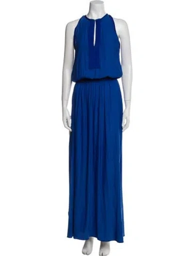 Pre-owned A.l.c Halterneck Long Dress In Blue