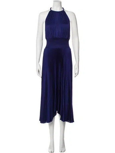 Pre-owned A.l.c Halterneck Long Dress In Blue