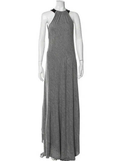 Pre-owned A.l.c Halterneck Long Dress In Gray