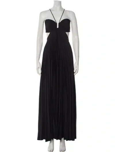 Pre-owned A.l.c Halterneck Long Dress In Gray