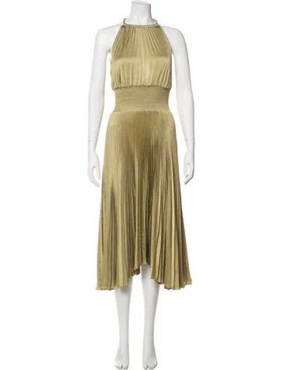 Pre-owned A.l.c Halterneck Long Dress In Green