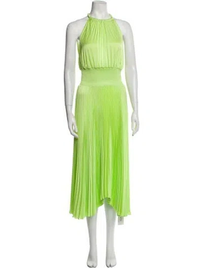 Pre-owned A.l.c Halterneck Long Dress In Green