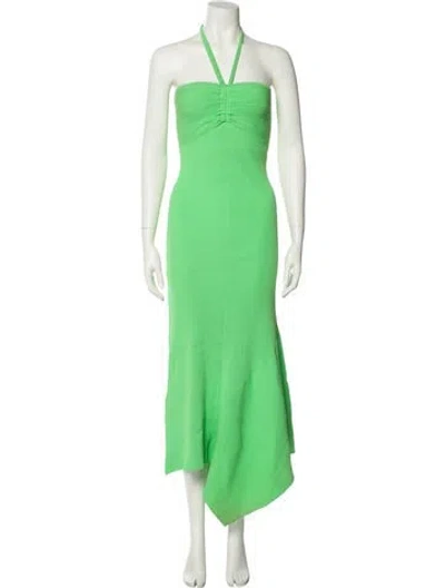 Pre-owned A.l.c Halterneck Long Dress In Green
