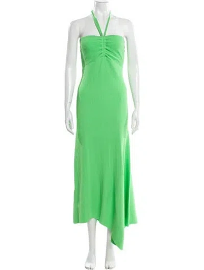 Pre-owned A.l.c Halterneck Long Dress In Green