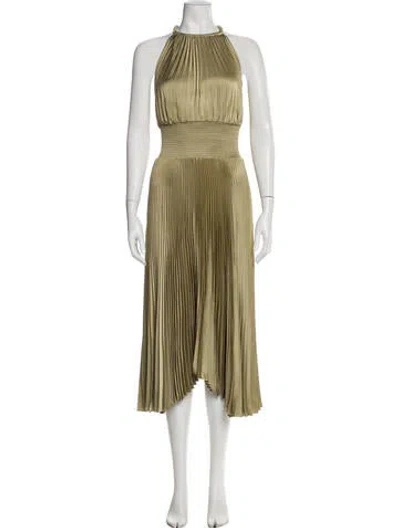 Pre-owned A.l.c Halterneck Long Dress In Green