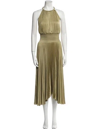 Pre-owned A.l.c Halterneck Long Dress In Neutral
