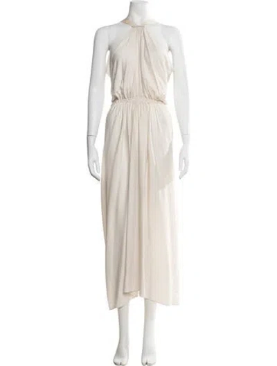 Pre-owned A.l.c Halterneck Long Dress In Neutral