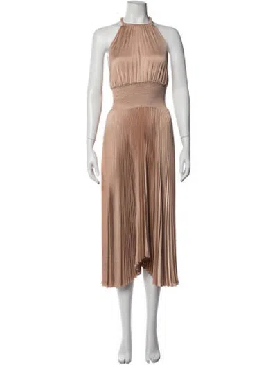 Pre-owned A.l.c Halterneck Long Dress In Neutrals