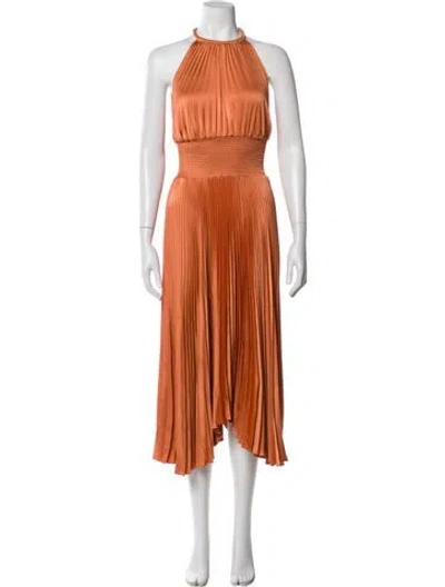 Pre-owned A.l.c Halterneck Long Dress In Orange