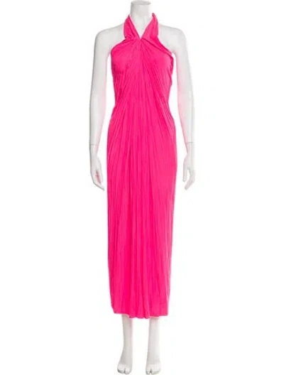 Pre-owned A.l.c Halterneck Long Dress In Pink