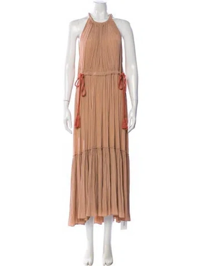Pre-owned A.l.c Halterneck Long Dress In Pink