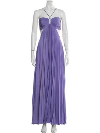 Pre-owned A.l.c Halterneck Long Dress In Purple