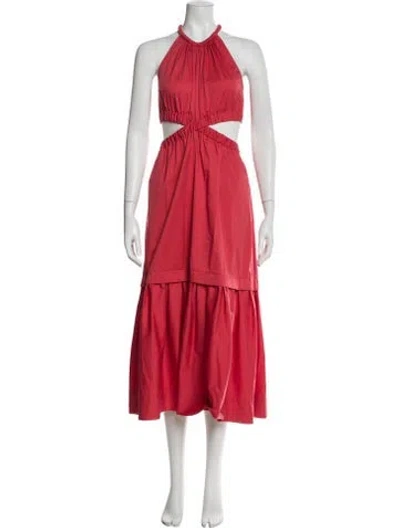 Pre-owned A.l.c Halterneck Long Dress In Red