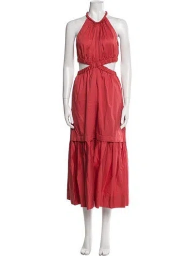 Pre-owned A.l.c Halterneck Long Dress In Red