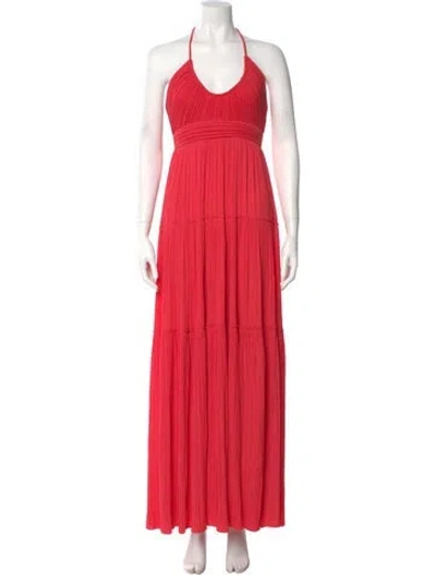 Pre-owned A.l.c Halterneck Long Dress In Red