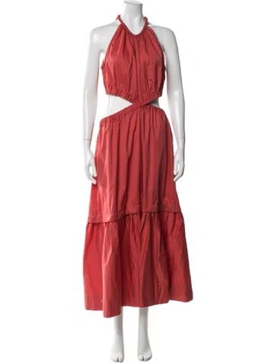 Pre-owned A.l.c Halterneck Long Dress In Red