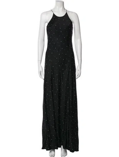 Pre-owned A.l.c Halterneck Long Dress W/ Tags In Black