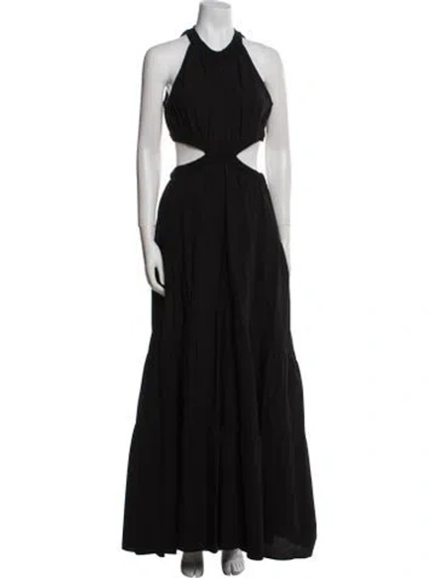 Pre-owned A.l.c Halterneck Long Dress W/ Tags In Black