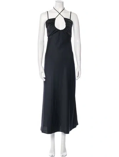 Pre-owned A.l.c Halterneck Long Dress W/ Tags In Black