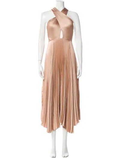 Pre-owned A.l.c Halterneck Long Dress W/ Tags In Neutral