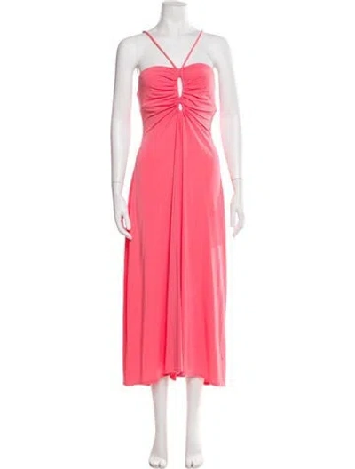 Pre-owned A.l.c Halterneck Long Dress W/ Tags In Pink