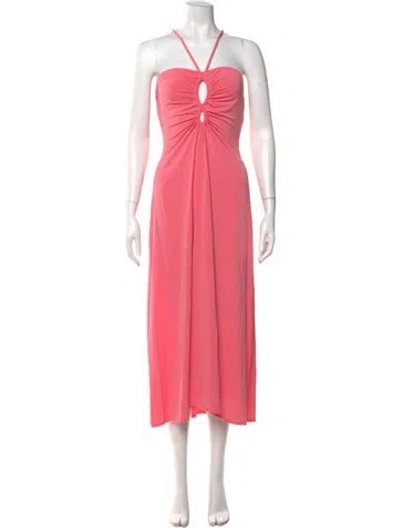 Pre-owned A.l.c Halterneck Long Dress W/ Tags In Pink