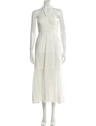 Pre-owned A.l.c Halterneck Long Dress In White