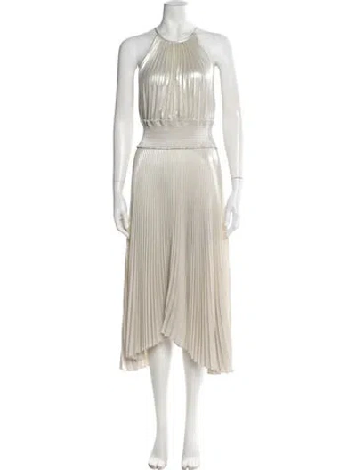 Pre-owned A.l.c Halterneck Long Dress In White