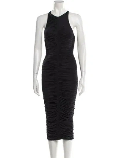 Pre-owned A.l.c Halterneck Midi Length Dress In Black
