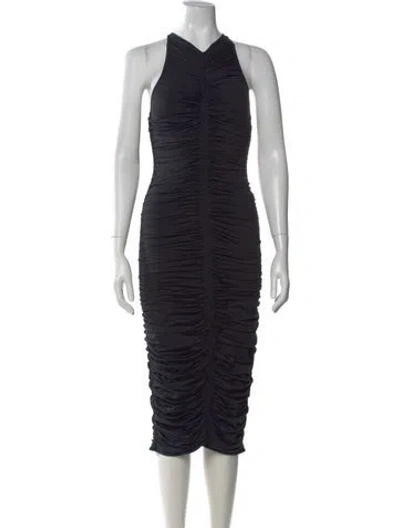 Pre-owned A.l.c Halterneck Midi Length Dress In Black