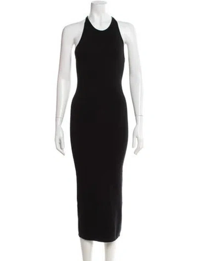 Pre-owned A.l.c Halterneck Midi Length Dress In Black
