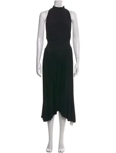 Pre-owned A.l.c Halterneck Midi Length Dress In Black