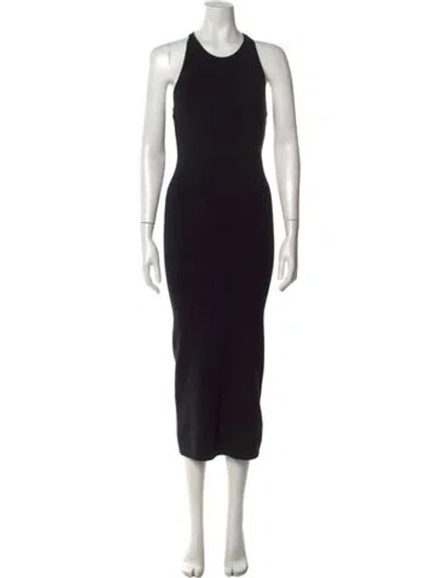 Pre-owned A.l.c Halterneck Midi Length Dress In Black