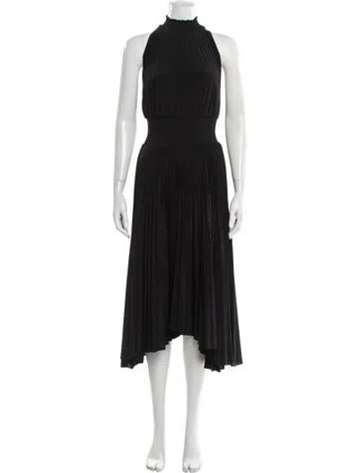 Pre-owned A.l.c Halterneck Midi Length Dress In Black