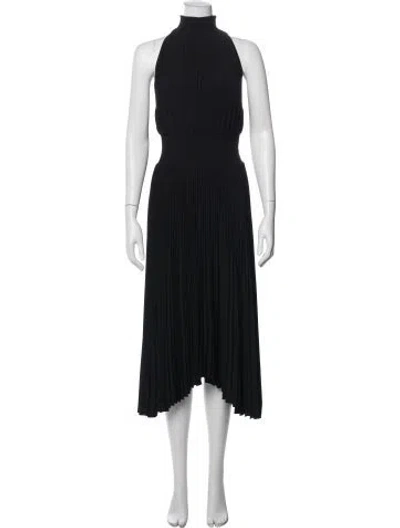 Pre-owned A.l.c Halterneck Midi Length Dress In Black