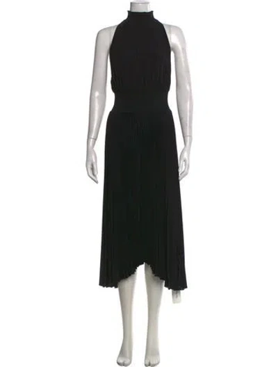 Pre-owned A.l.c Halterneck Midi Length Dress In Black
