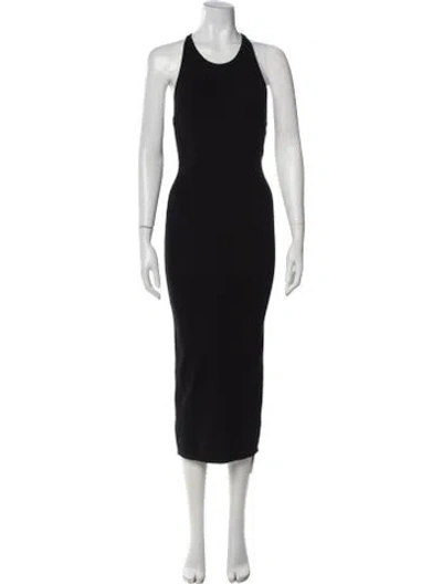Pre-owned A.l.c Halterneck Midi Length Dress In Black