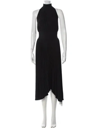 Pre-owned A.l.c Halterneck Midi Length Dress In Black
