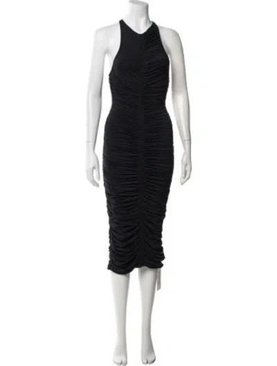 Pre-owned A.l.c Halterneck Midi Length Dress In Black