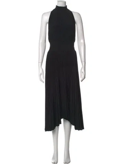 Pre-owned A.l.c Halterneck Midi Length Dress In Black