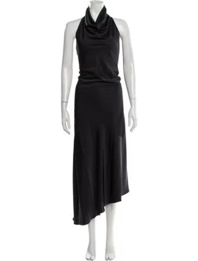 Pre-owned A.l.c Halterneck Midi Length Dress In Black