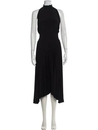 Pre-owned A.l.c Halterneck Midi Length Dress In Black