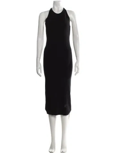 Pre-owned A.l.c Halterneck Midi Length Dress In Black