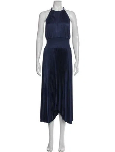 Pre-owned A.l.c Halterneck Midi Length Dress In Blue