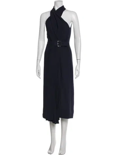 Pre-owned A.l.c Halterneck Midi Length Dress In Blue