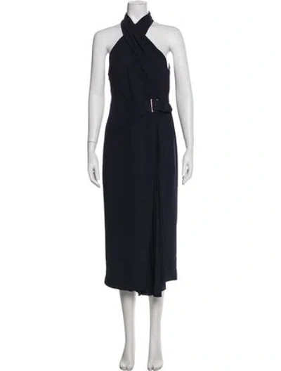 Pre-owned A.l.c Halterneck Midi Length Dress In Blue